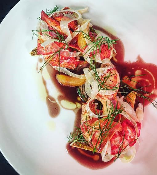 Poached lobster | shaved fennel | beurre rouge